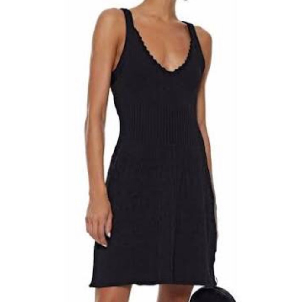 L’agence Izzy crochet knit mini dress NWT